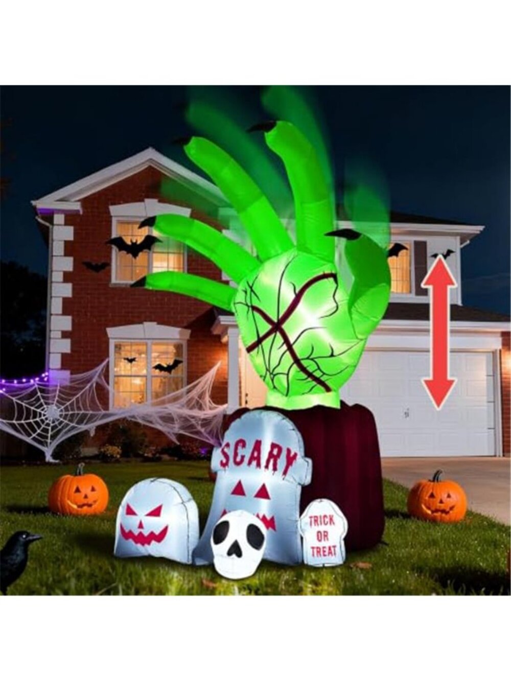 Garma 8.6 FT Halloween Inflatables Decirations Outdoor Animated Zombie Hand